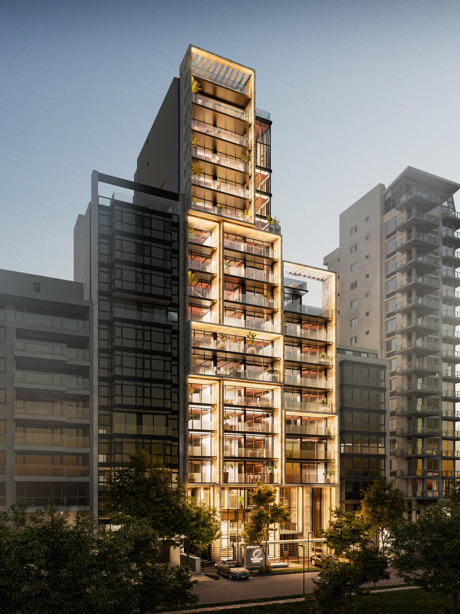 Left Elevation · Night