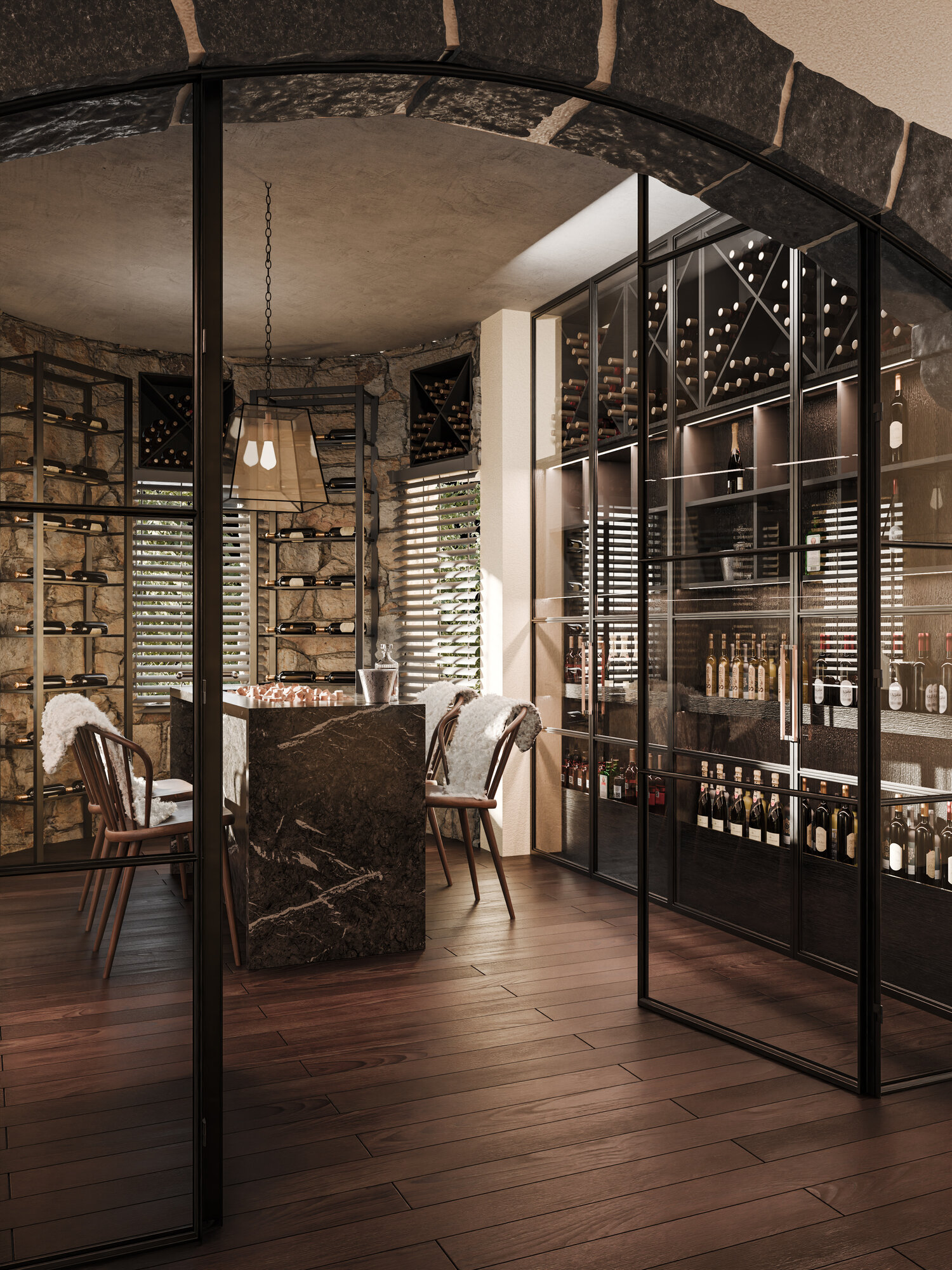 Casa Vue — wine cellar